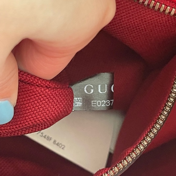 GUCCI Canvas Logo Sylvie Stripe Drawstring - Picture 12 of 12